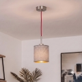 Brilagi - LED-pendellampa med kabel NUBILA 1xE27/60W/230V Ø 14 cm röd/grå