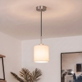 Brilagi - LED-pendellampa med kabel NUBILA 1xE27/60W/230V Ø 14 cm svart/krämfärgad