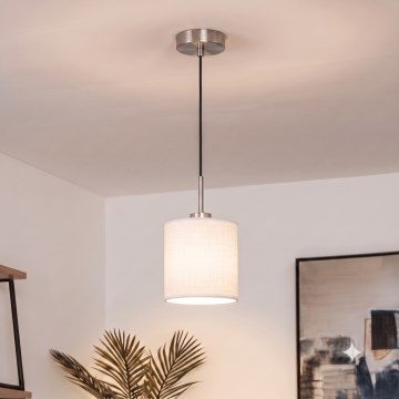 Brilagi - LED-pendellampa med kabel NUBILA 1xE27/60W/230V Ø 14 cm svart/vit