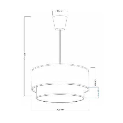 Brilagi - LED-pendellampa med sladd BOHO ECO 1xE27/10W/230V Ø 40 cm krämvit