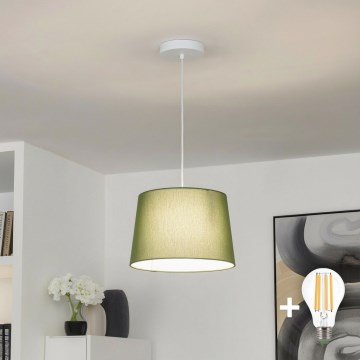 Brilagi - LED-pendellampa med vajer CERIA 1xE27/40W/230V, Ø 30 cm, grön