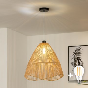 Brilagi - LED-pendellampa med vajer CERIA BOHO 1xE27/40W/230V Ø 70 cm brun