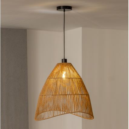 Brilagi - LED-pendellampa med vajer CERIA BOHO 1xE27/40W/230V Ø 70 cm brun