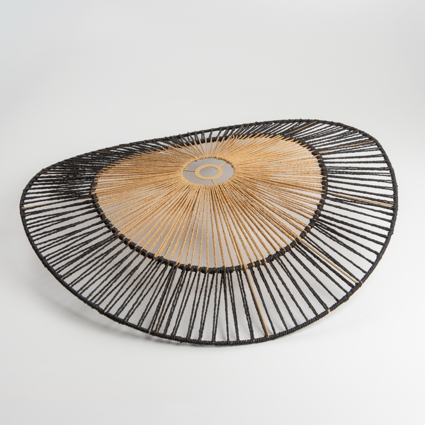 Brilagi - LED-pendellampa med vajer CERIA BOHO 1xE27/40W/230V Ø 80 cm svart/brun