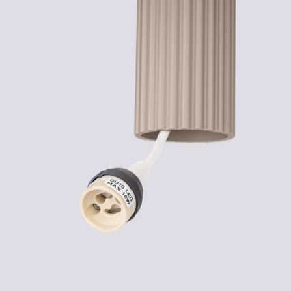 Brilagi - LED-pendellampa med vajer CRESTO 2xGU10/10W/230V taupe
