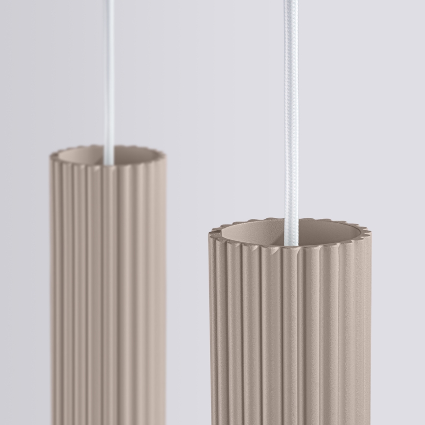 Brilagi - LED-pendellampa med vajer CRESTO 2xGU10/10W/230V taupe