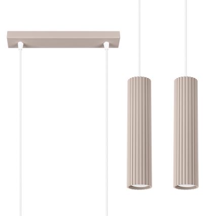 Brilagi - LED-pendellampa med vajer CRESTO 2xGU10/10W/230V taupe