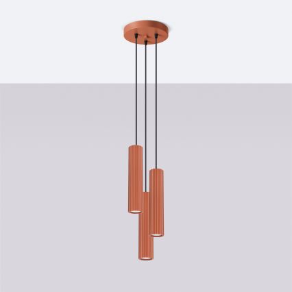 BRILAGI - LED pendellampa med vajer CRESTO 3xGU10/10W/230V orange
