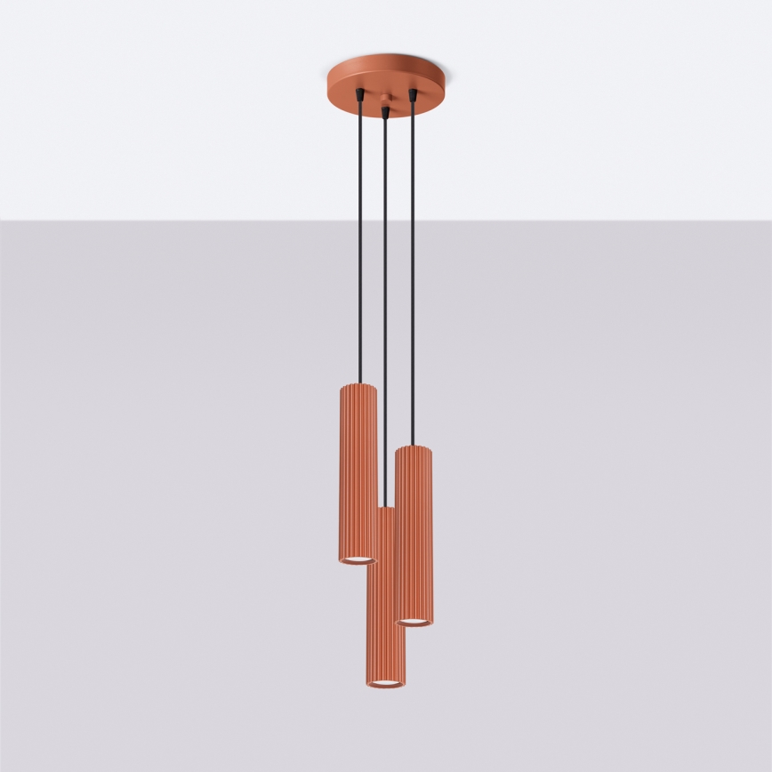 BRILAGI - LED pendellampa med vajer CRESTO 3xGU10/10W/230V orange