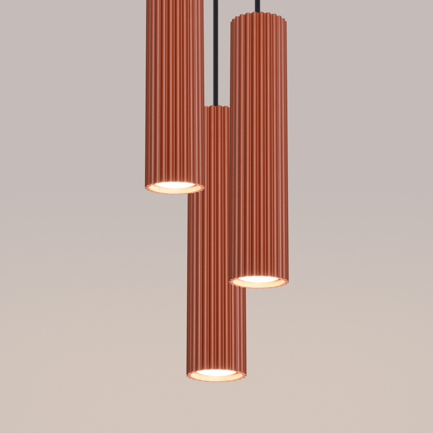 BRILAGI - LED pendellampa med vajer CRESTO 3xGU10/10W/230V orange