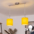 Brilagi - LED-pendellampa NUBILA 2xE27/60W/230V gul