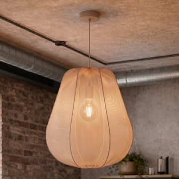 Brilagi - LED-pendellampa på kabel ARVEN 1xE27/8W/230V Ø 37 cm beige