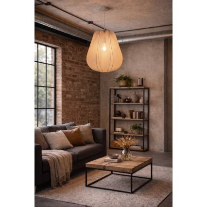 BRILAGI - LED-pendellampa på kabel ARVEN 1xE27/8W/230V Ø 37 cm beige