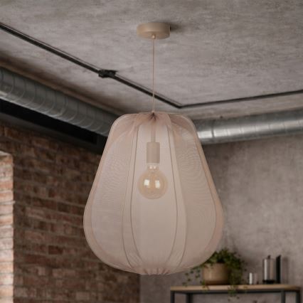 BRILAGI - LED-pendellampa på kabel ARVEN 1xE27/8W/230V Ø 37 cm beige