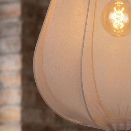 BRILAGI - LED-pendellampa på kabel ARVEN 1xE27/8W/230V Ø 37 cm beige