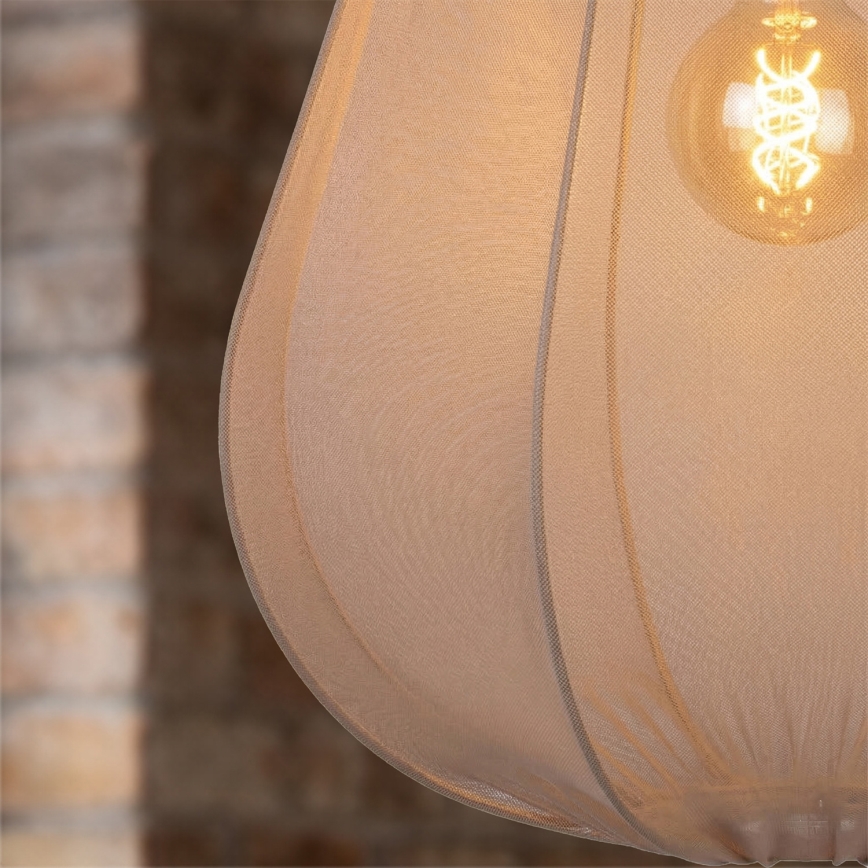 BRILAGI - LED-pendellampa på kabel ARVEN 1xE27/8W/230V Ø 37 cm beige
