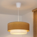 Brilagi - LED-pendellampa på kabel BOHO ECO 1xE27/10W/230V Ø 40 cm beige/krämvit