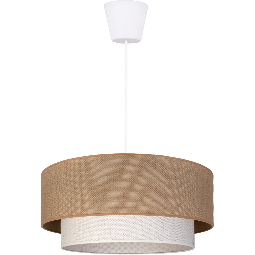 Brilagi - LED-pendellampa på kabel BOHO ECO 1xE27/10W/230V Ø 40 cm beige/krämvit