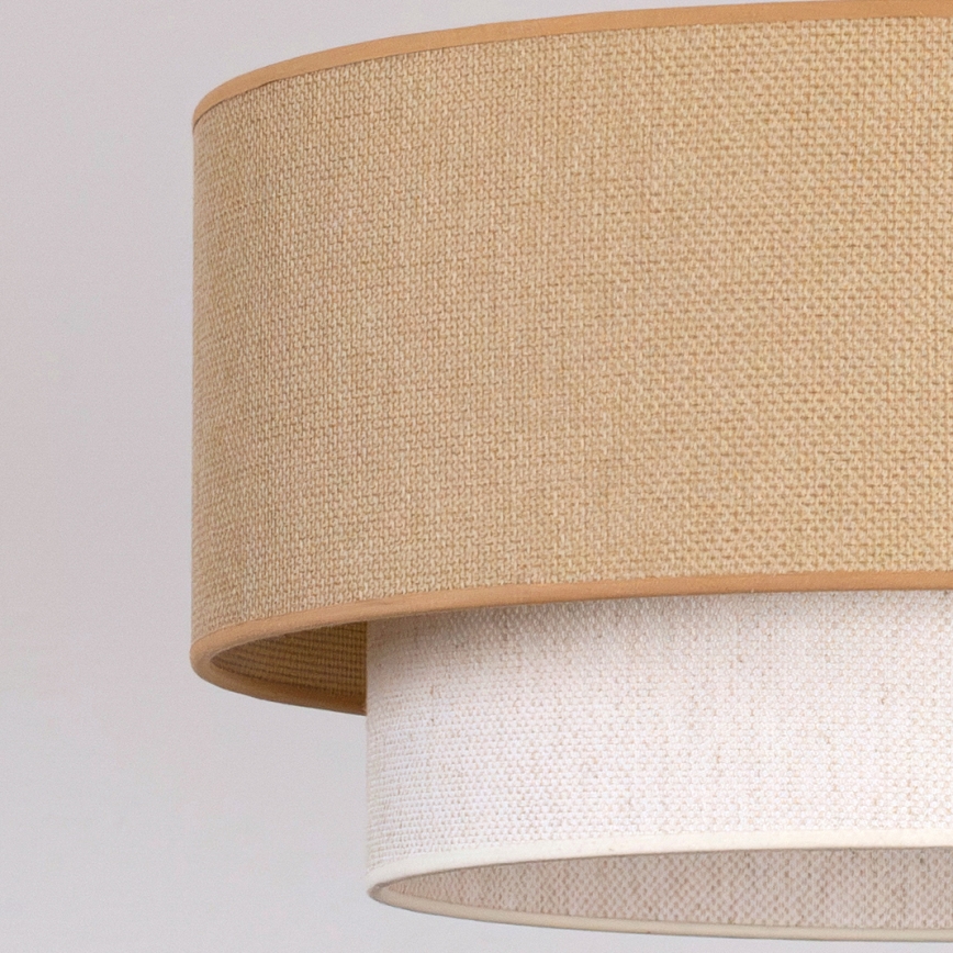 Brilagi - LED-pendellampa på kabel BOHO ECO 1xE27/10W/230V Ø 40 cm beige/krämvit