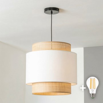 Brilagi - LED-pendellampa på kabel CERIA 1xE27/40W/230V Ø 30 cm svart/beige/vit