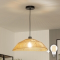Brilagi - LED-pendellampa på kabel CERIA BOHO 1xE27/40W/230V Ø 50 cm brun