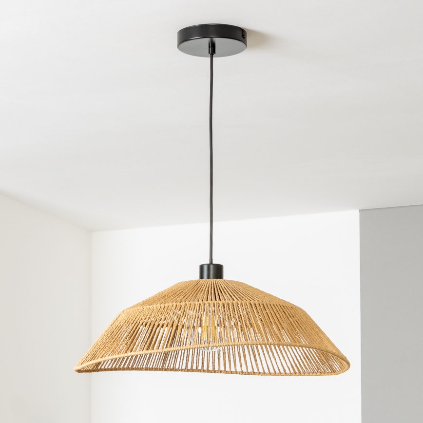 Brilagi - LED-pendellampa på kabel CERIA BOHO 1xE27/40W/230V Ø 50 cm brun