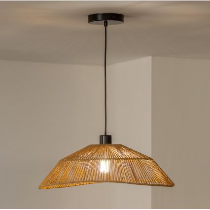 Brilagi - LED-pendellampa på kabel CERIA BOHO 1xE27/40W/230V Ø 50 cm brun