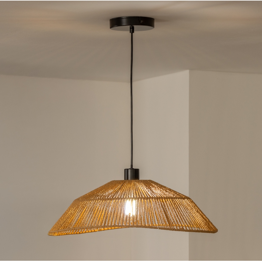 Brilagi - LED-pendellampa på kabel CERIA BOHO 1xE27/40W/230V Ø 50 cm brun