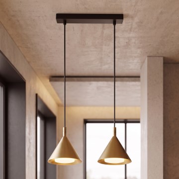 BRILAGI - LED Pendellampa på kabel CONE DOUBLE 2xGX53/15W/230V guld