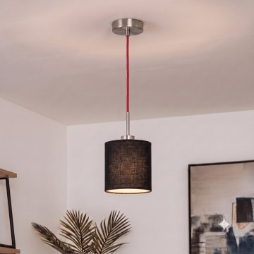 Brilagi - LED-pendellampa på kabel NUBILA 1xE27/60W/230V Ø 14 cm röd/svart