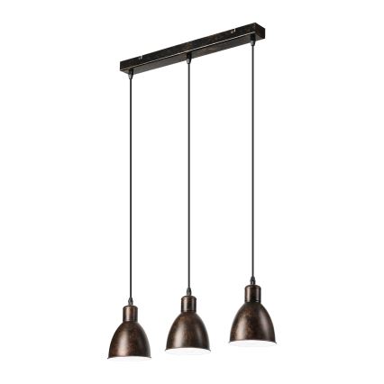 BRILAGI - LED-pendellampa på kabel RIDDY 3xE27/60W/230V koppar/patina