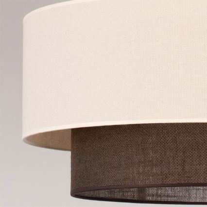 Brilagi - LED pendellampa på vajer BOHO STYLE 3xE27/15W/230V Ø 60 cm krämvit/brun