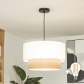 Brilagi - LED-pendellampa på vajer CERIA 1xE27/40W/230V Ø 50 cm vit/beige