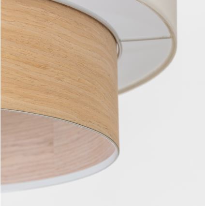 Brilagi - LED-pendellampa på vajer CERIA 1xE27/40W/230V Ø 50 cm vit/beige