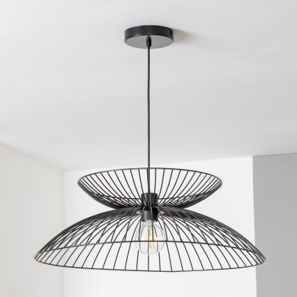 Brilagi - LED-pendellampa på vajer CERIA WIRE 1xE27/40W/230V Ø 60 cm svart