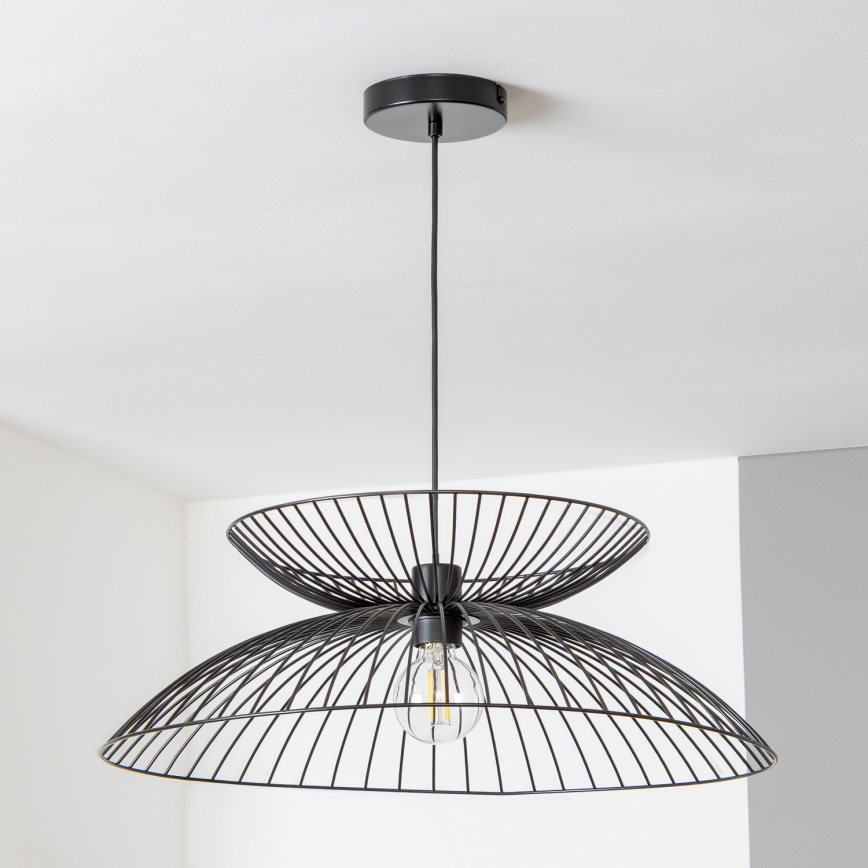 Brilagi - LED-pendellampa på vajer CERIA WIRE 1xE27/40W/230V Ø 60 cm svart