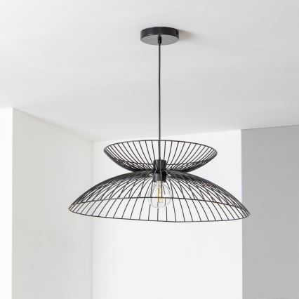 Brilagi - LED-pendellampa på vajer CERIA WIRE 1xE27/40W/230V Ø 60 cm svart
