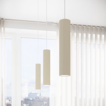 Brilagi - LED-pendellampa på vajer CRESTO 1xGU10/10W/230V krämfärgad