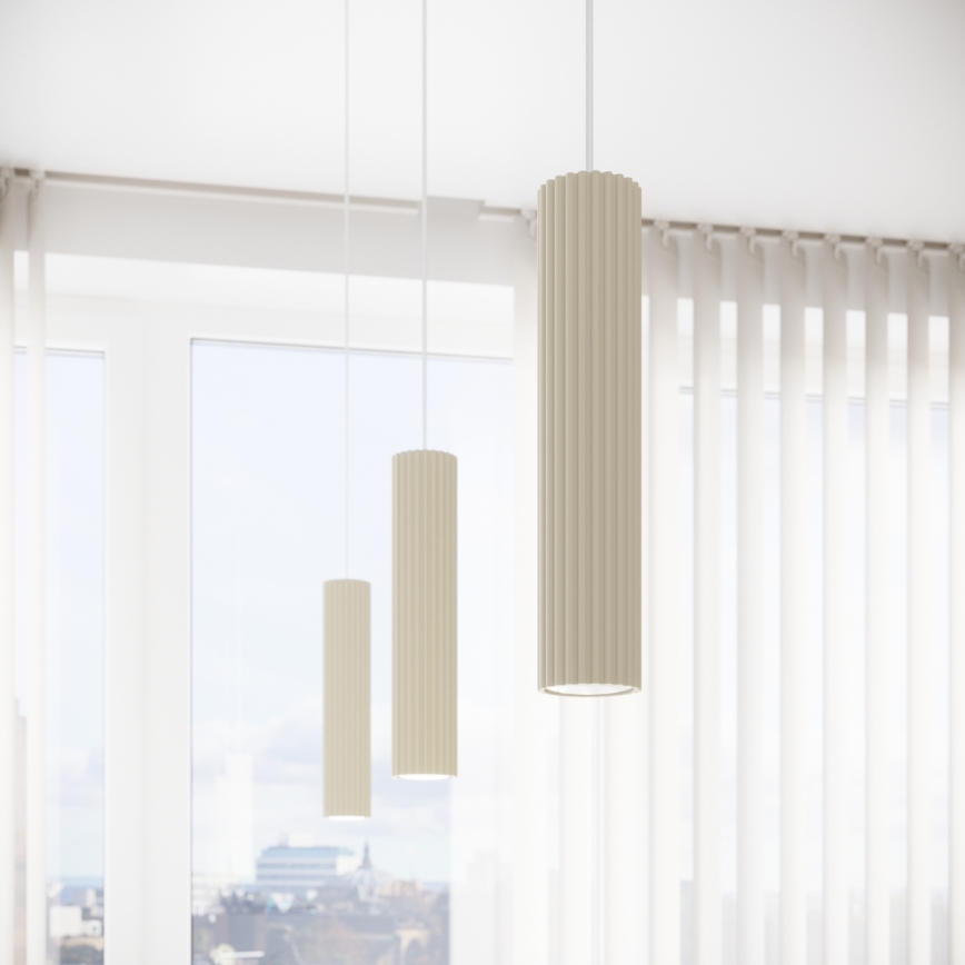 Brilagi - LED-pendellampa på vajer CRESTO 1xGU10/10W/230V krämfärgad
