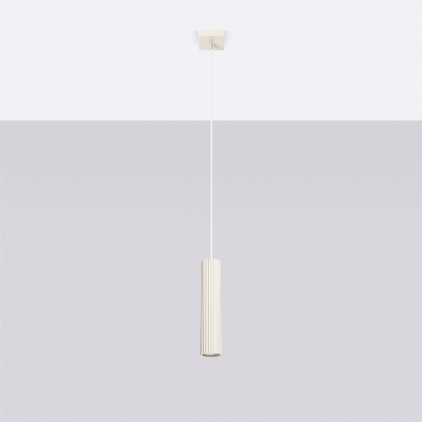 Brilagi - LED-pendellampa på vajer CRESTO 1xGU10/10W/230V krämfärgad