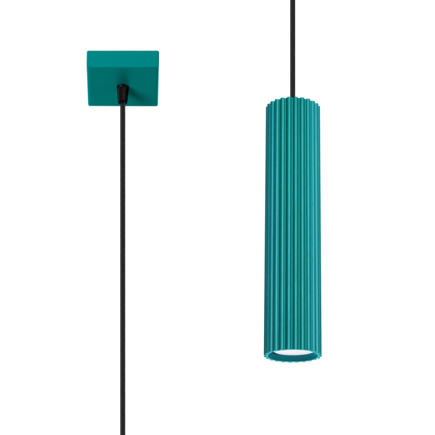 Brilagi - LED-pendellampa på vajer CRESTO 1xGU10/10W/230V turkos