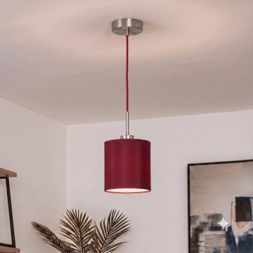 Brilagi - LED-pendellampa på vajer NUBILA 1xE27/60W/230V Ø 14 cm pompejansk röd