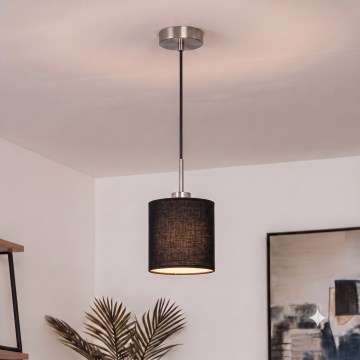 Brilagi - LED-pendellampa på vajer NUBILA 1xE27/60W/230V Ø 14 cm svart