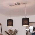 Brilagi - LED-pendellampa på vajer NUBILA 2xE27/60W/230V svart
