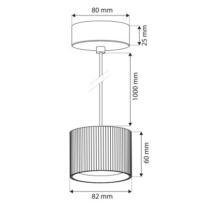 BRILAGI - LED Pendellampa på vajer STRIPY 1xGX53/15W/230V pr. 82 mm svart