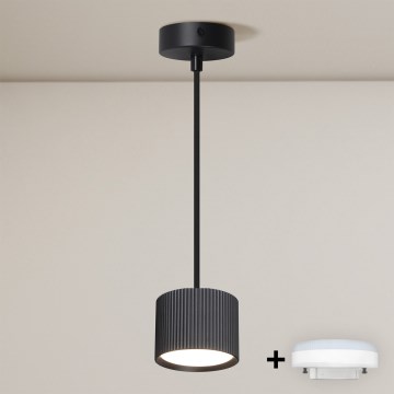 Brilagi - LED Pendellampa på vajer STRIPY 1xGX53/15W/230V svart