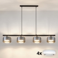 Brilagi - LED Pendlampa på vajer AURA LUX 4xGX53/30W/230V svart/rökt glas