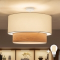 Brilagi - LED-plafond CERIA 1xE27/60W/230V Ø 50 cm vit/beige