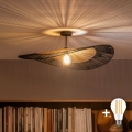 BRILAGI - LED plafond CERIA BOHO 1xE27/60W/230V Ø 80 cm svart/brun