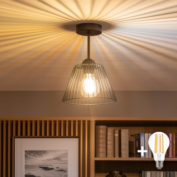 Brilagi - LED-plafond CERIA WIRE 1xE27/60W/230V Ø 21 cm svart